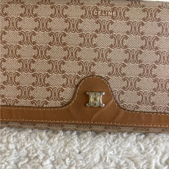 Celine Macadam Monogram Flap Kisslock Long Wallet Purse in EUC - Picture 13 of 15